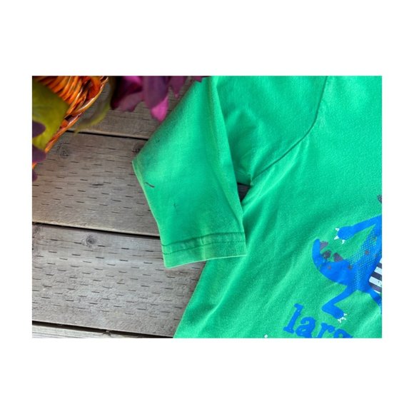 Please Mum Graphic Print Long Sleeve Tee Shirt T-Shirt Green Blue "Large and In - Picture 2 of 5